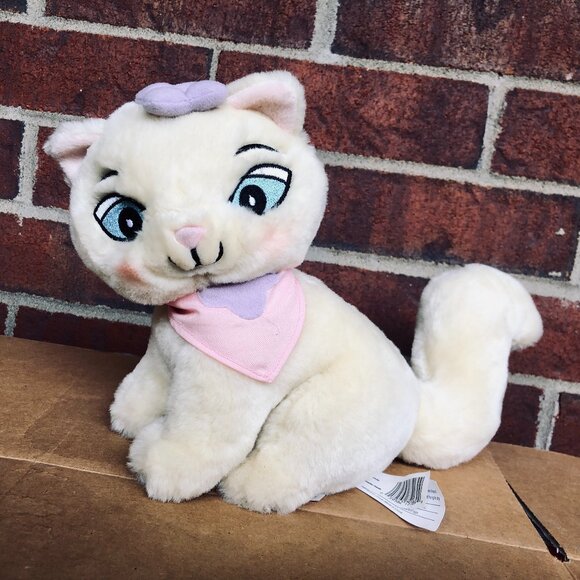 🐈 Rare 2003 CinéGroupe Sagwa Plush Cat | Tan with Bow | 8"x12" Vintage - Picture 1 of 4